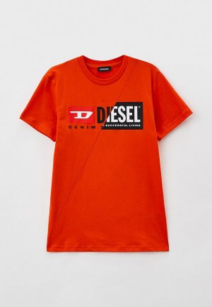 Футболка Diesel. Цвет: оранжевый