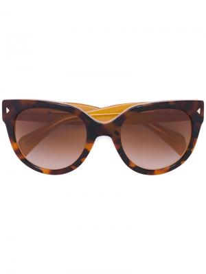 Солнцезащитные очки 17OS Prada Eyewear. Цвет: коричневый