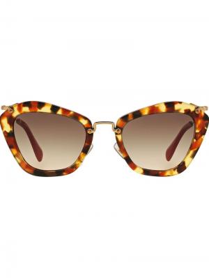 Солнцезащитные очки Limited Collection Miu Eyewear. Цвет: коричневый