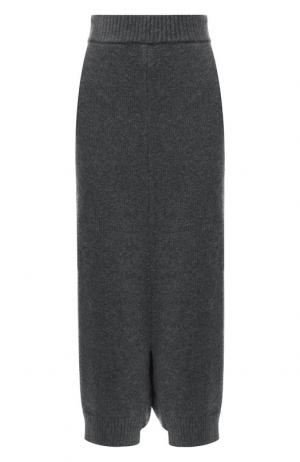 Шерстяные брюки с эластичным поясом Stella McCartney. Цвет: темно-серый