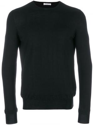 Классический трикотажный свитер Paolo Pecora. Цвет: чёрный