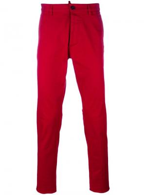 Узкие брюки-чинос Dsquared2. Цвет: красный