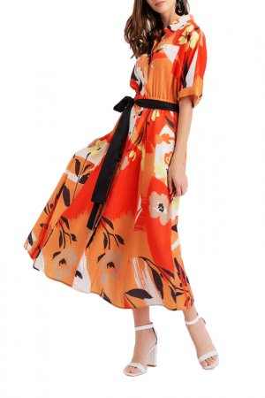Платье BGN. Цвет: hibiscus