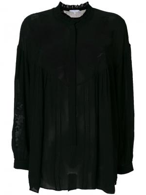 Блузка свободного кроя с кружевными деталями Iro. Цвет: чёрный