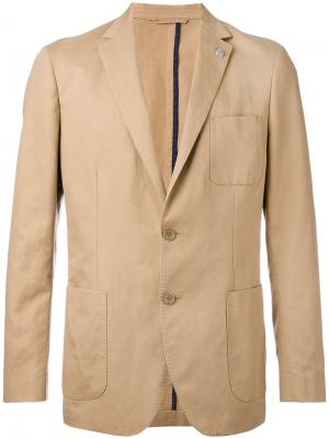 Пиджак с накладными карманами Michael Kors Collection. Цвет: телесный
