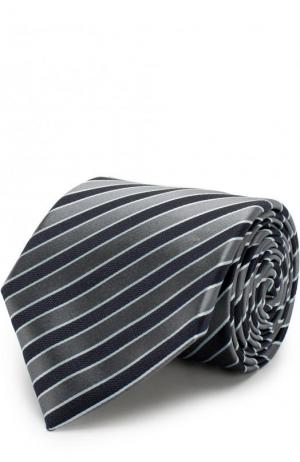Шелковый галстук в полоску Lanvin. Цвет: серый