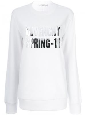 Толстовка Spring-18 Givenchy. Цвет: белый