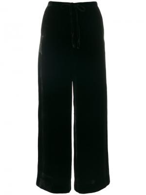 Длинные бархатные брюки в стиле casual McQ Alexander McQueen. Цвет: чёрный