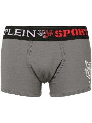 Трусы-боксеры с логотипом Plein Sport. Цвет: серый