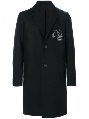 Однобортное пальто Love Moschino. Цвет: чёрный