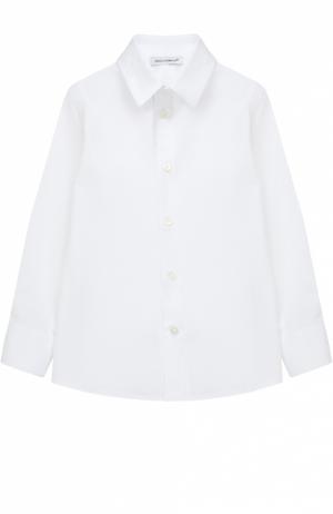 Рубашка из хлопка Dolce & Gabbana. Цвет: белый