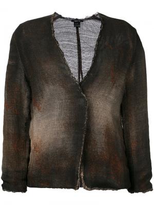 Окрашенный трикотажный пиджак Avant Toi. Цвет: коричневый