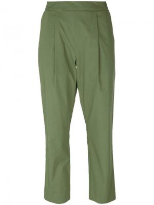 Укороченные брюки Semicouture. Цвет: зелёный