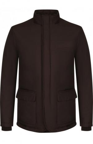 Куртка на молнии с воротником-стойкой Pal Zileri. Цвет: коричневый