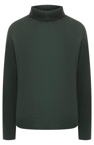 Кашемировый пуловер с высоким воротником Loro Piana. Цвет: зеленый
