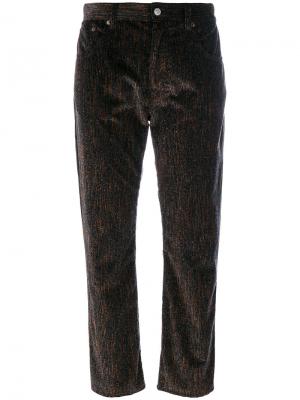Прямые укороченные брюки Mm6 Maison Margiela. Цвет: коричневый