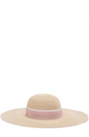 Шляпа Blanche с лентой Maison Michel. Цвет: бежевый