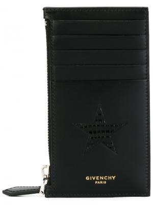 Визитница со звездой на молнии Givenchy. Цвет: чёрный