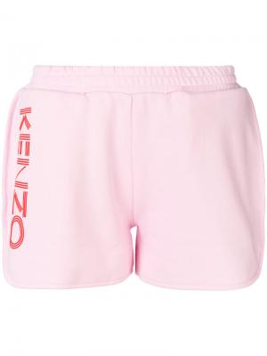Спортивные шорты с принтом логотипа Kenzo. Цвет: розовый и фиолетовый