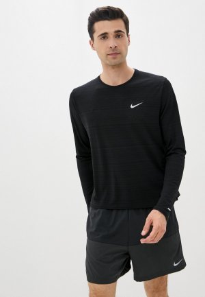 Лонгслив спортивный Nike. Цвет: черный