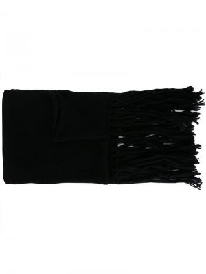 Трикотажный шарф Ami Alexandre Mattiussi. Цвет: чёрный