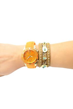 Набор: часы, браслет TAYA. Цвет: золотистый