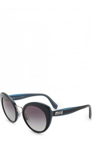 Солнцезащитные очки Miu. Цвет: темно-синий