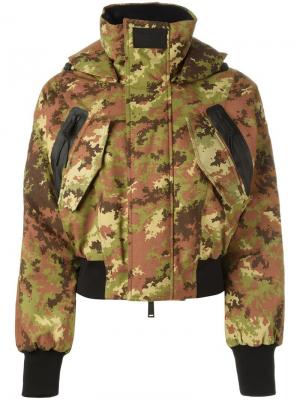 Лыжная куртка-бомбер Dsquared2. Цвет: зелёный