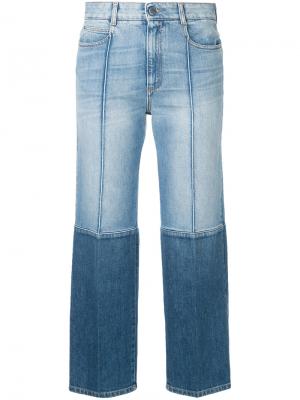 Укороченные двухцветные джинсы Stella McCartney. Цвет: синий