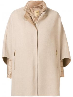 Утепленная куртка-кейп Fay. Цвет: коричневый