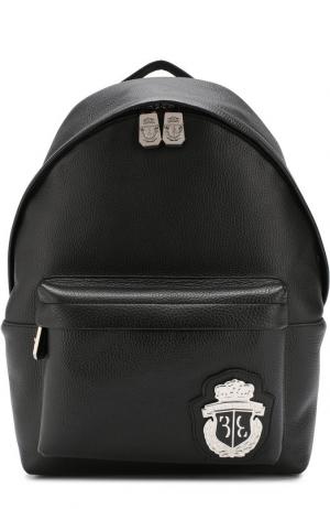 Кожаный рюкзак  Jun с внешним карманом на молнии Billionaire. Цвет: черный