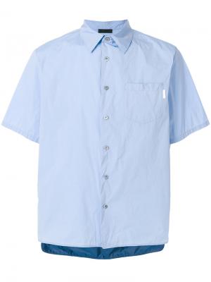 Рубашка с короткими рукавами Prada. Цвет: синий