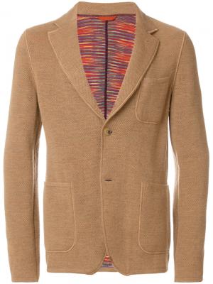 Приталенный пиджак Missoni. Цвет: коричневый