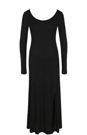 Приталенное платье-миди с круглым вырезом Polo Ralph Lauren. Цвет: черный