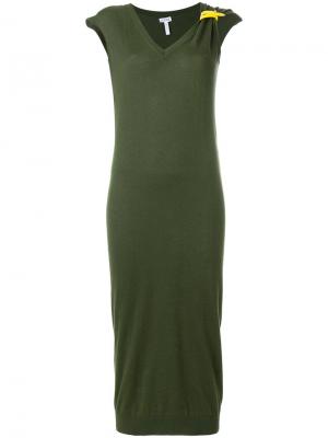 Платье-кейп Loewe. Цвет: зелёный
