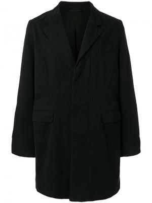 Однобортное пальто Ann Demeulemeester Grise. Цвет: чёрный