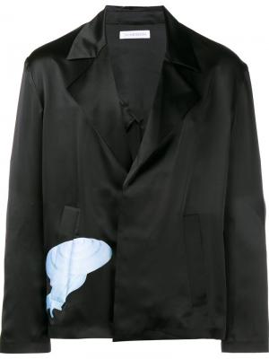 Пиджак с принтом улитки JW Anderson. Цвет: чёрный