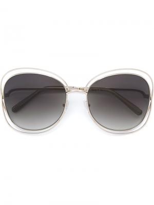 Солнцезащитные очки Carlina Chloé Eyewear. Цвет: металлический