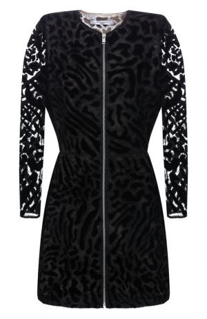 Приталенное мини-платье на молнии Givenchy. Цвет: черный