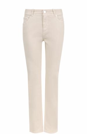 Однотонные джинсы прямого кроя Loro Piana. Цвет: белый