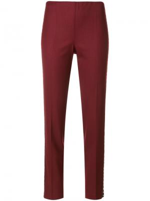 Укороченные брюки с заклепками P.A.R.O.S.H.. Цвет: красный