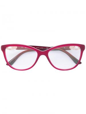 Декорированные очки Bulgari. Цвет: красный