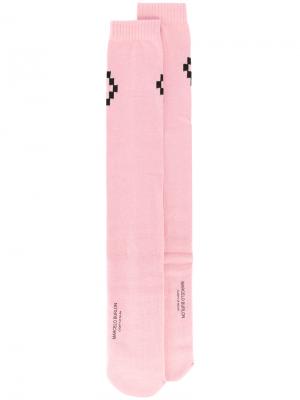 Носки с геометрическим принтом Marcelo Burlon County Of Milan. Цвет: розовый и фиолетовый