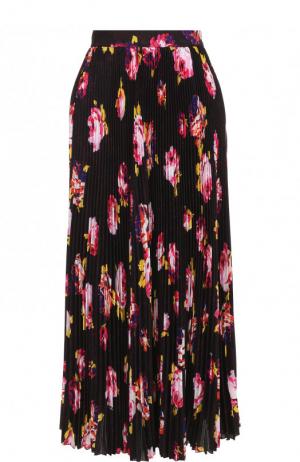 Плиссированная юбка-миди с принтом MSGM. Цвет: разноцветный