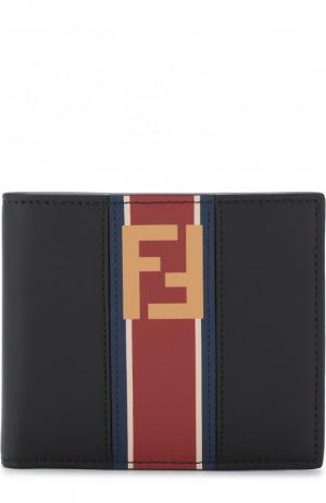 Кожаное портмоне с отделениями для кредитных карт Fendi. Цвет: темно-синий