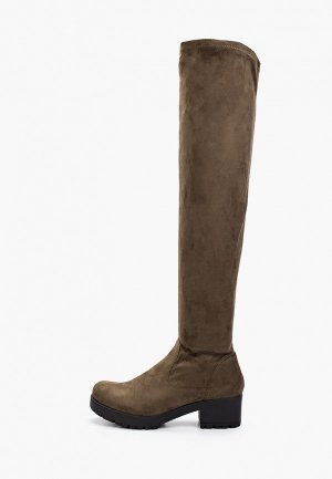 Ботфорты Ideal Shoes. Цвет: хаки