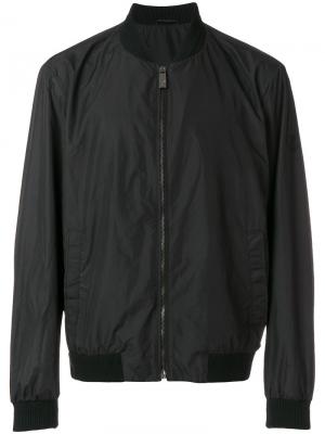 Куртка-бомбер на молнии Versace Collection. Цвет: чёрный