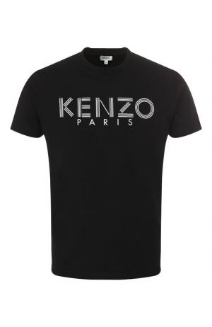 Хлопковая футболка Kenzo. Цвет: черный