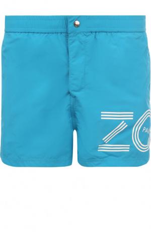 Плавки-шорты с карманами Kenzo. Цвет: бирюзовый