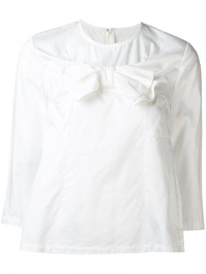 Блузка с бантом спереди Comme Des Garçons. Цвет: белый